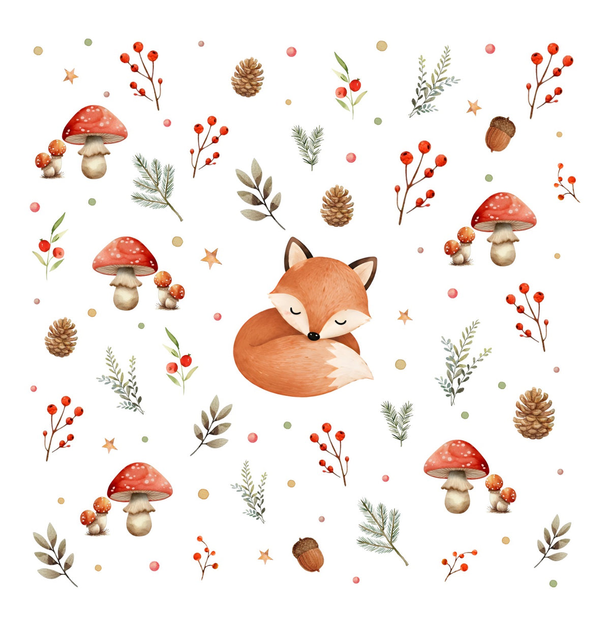 Mussola Volpe – 120 × 120 cm con Mussoline piccole 30x30cm