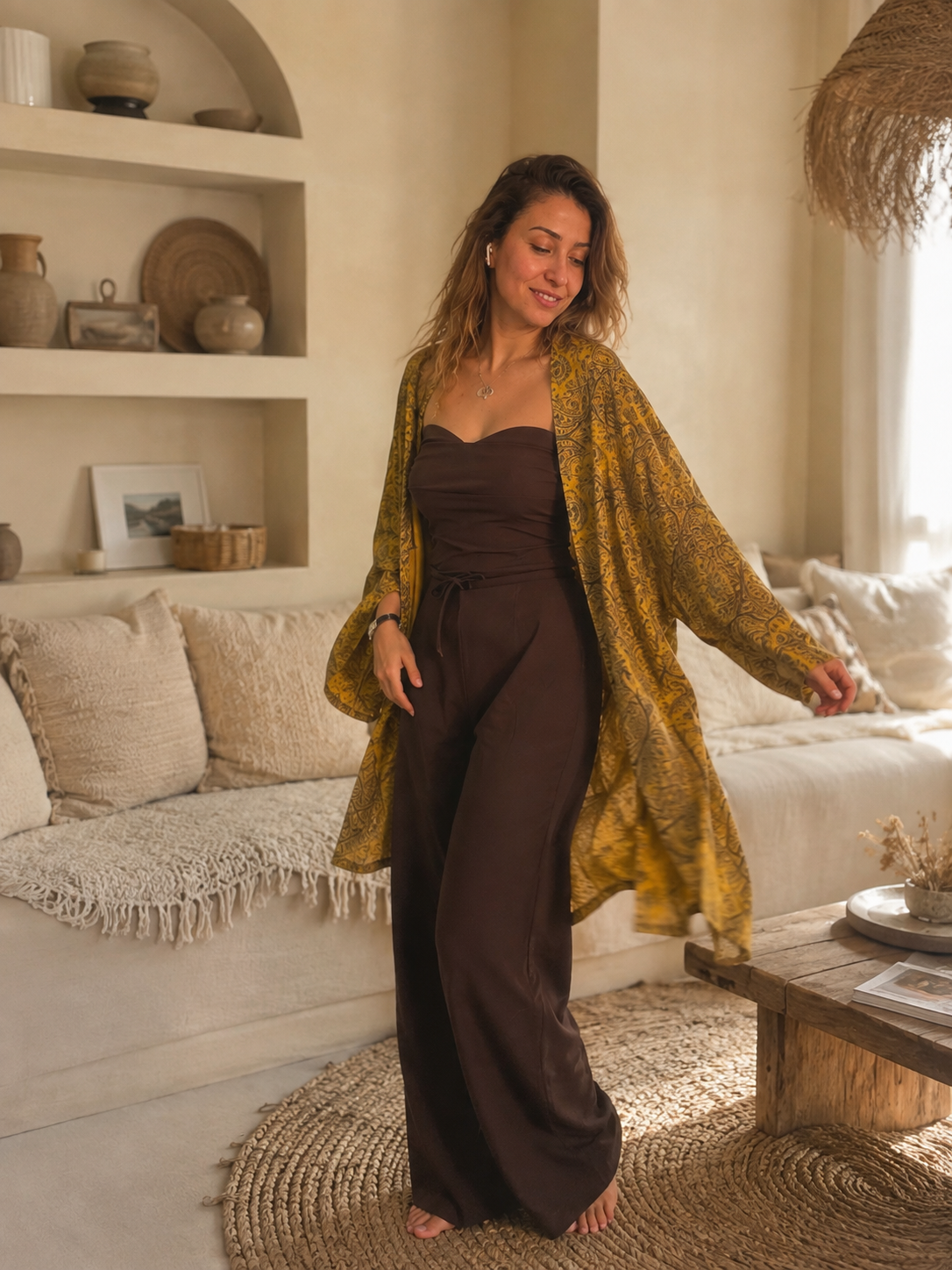 Kimono Boho in Mussola di Cotone 100%