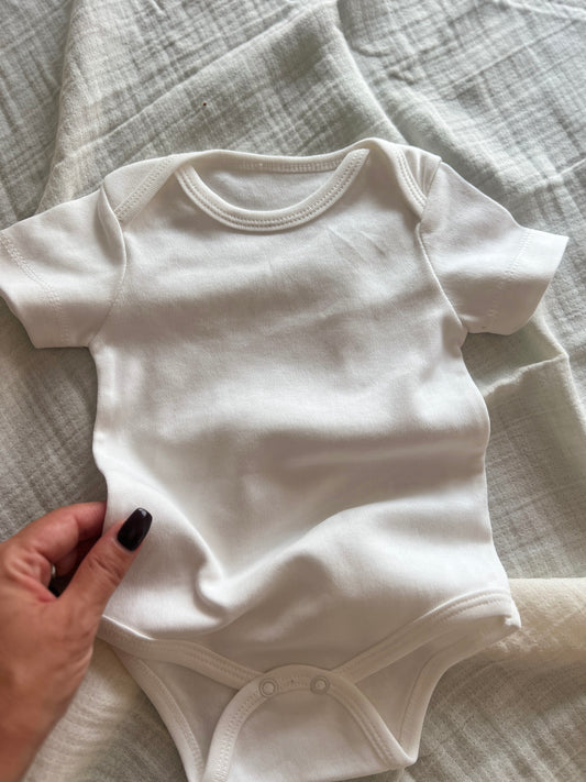 Body Bianco Cotone Puro 0-3 mesi