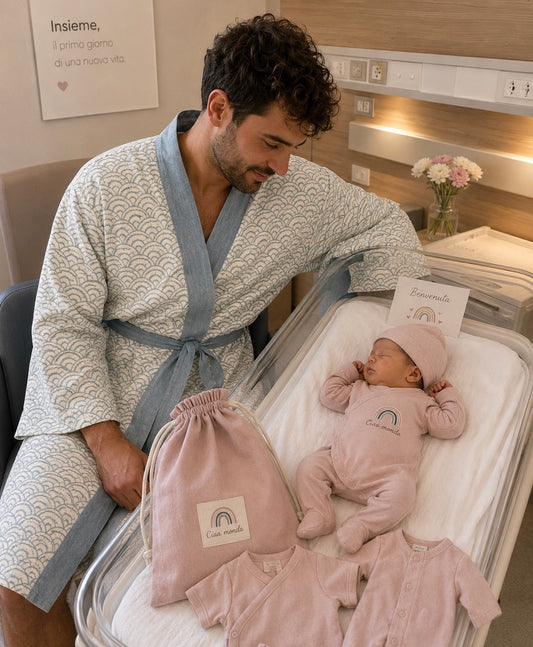 Haori Papà Ciao Mondo – Kimono, Vestaglia & Accappatoio Unisex